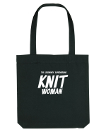 The Legendary Superheroine Knit Woman (versiunea 2) alb Sacoșă textilă