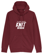 The Legendary Superheroine Knit Woman (versiunea 2) alb Hanorac cu fermoar Unisex Connector