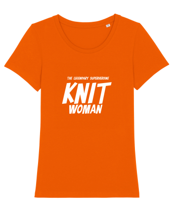 The Legendary Superheroine Knit Woman (versiunea 2) alb Bright Orange
