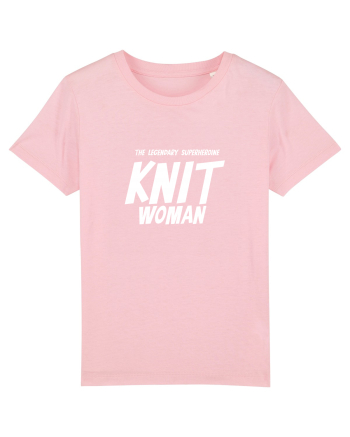 The Legendary Superheroine Knit Woman (versiunea 2) alb Cotton Pink