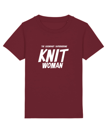 The Legendary Superheroine Knit Woman (versiunea 2) alb Burgundy