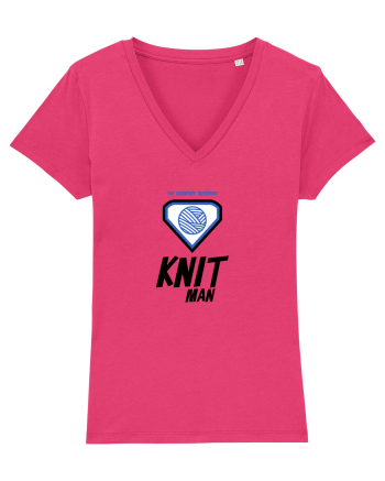 The Legendary Superhero Knit Man Raspberry