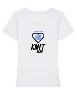 The Legendary Superhero Knit Man Tricou mânecă scurtă guler larg fitted Damă Expresser