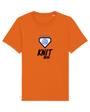 The Legendary Superhero Knit Man Bright Orange