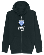 The Legendary Superhero Knit Man (alb) Hanorac cu fermoar Unisex Connector