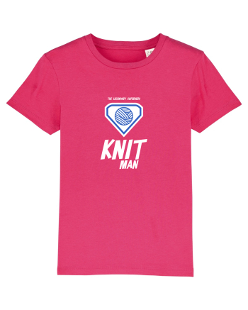 The Legendary Superhero Knit Man (alb) Raspberry