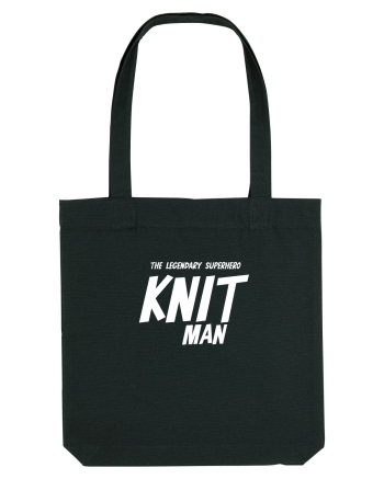 The Legendary Superhero Knit Man (versiunea 2) alb Black
