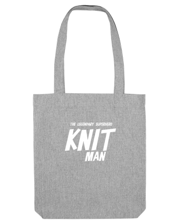 The Legendary Superhero Knit Man (versiunea 2) alb Heather Grey