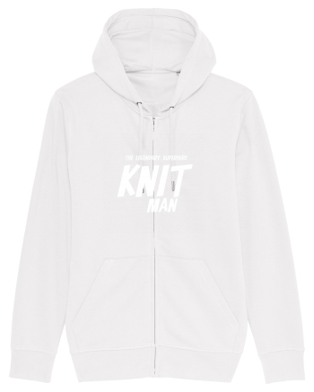 The Legendary Superhero Knit Man (versiunea 2) alb White