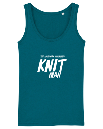The Legendary Superhero Knit Man (versiunea 2) alb Ocean Depth