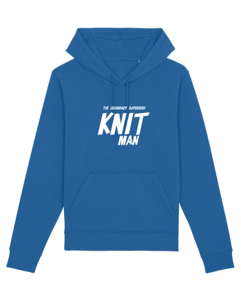 The Legendary Superhero Knit Man (versiunea 2) alb Royal Blue