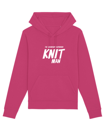 The Legendary Superhero Knit Man (versiunea 2) alb Raspberry