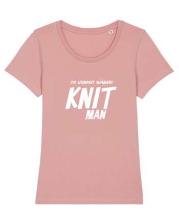 The Legendary Superhero Knit Man (versiunea 2) alb Canyon Pink