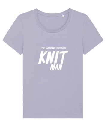 The Legendary Superhero Knit Man (versiunea 2) alb Lavender