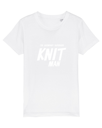 The Legendary Superhero Knit Man (versiunea 2) alb White