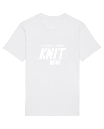 The Legendary Superhero Knit Man (versiunea 2) alb White