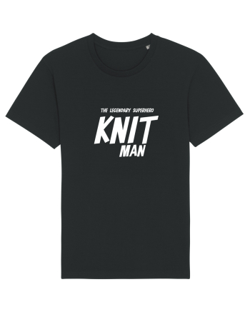 The Legendary Superhero Knit Man (versiunea 2) alb Black