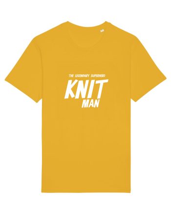 The Legendary Superhero Knit Man (versiunea 2) alb Spectra Yellow