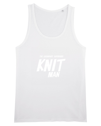 The Legendary Superhero Knit Man (versiunea 2) alb White