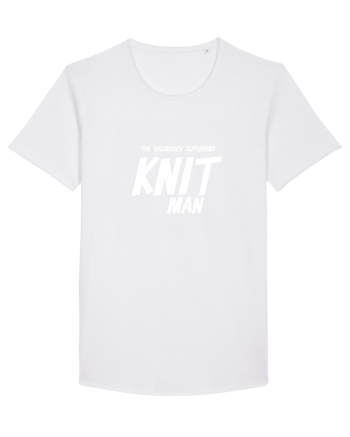 The Legendary Superhero Knit Man (versiunea 2) alb White