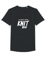 The Legendary Superhero Knit Man (versiunea 2) alb Tricou mânecă scurtă guler larg Bărbat Skater