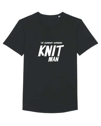 The Legendary Superhero Knit Man (versiunea 2) alb Black