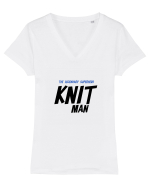 The Legendary Superhero Knit Man (versiunea 2) Tricou mânecă scurtă guler V Damă Evoker