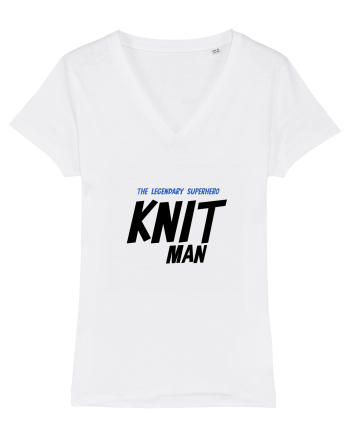 The Legendary Superhero Knit Man (versiunea 2) White