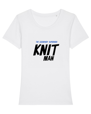 The Legendary Superhero Knit Man (versiunea 2) White
