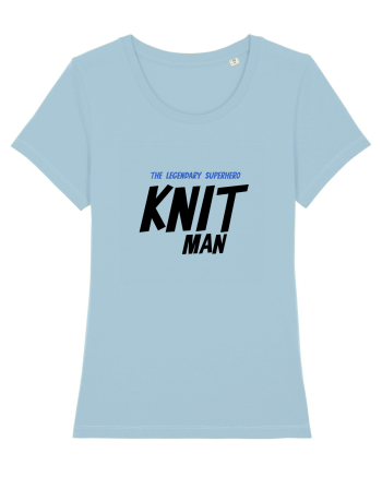 The Legendary Superhero Knit Man (versiunea 2) Sky Blue