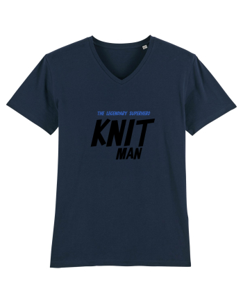 The Legendary Superhero Knit Man (versiunea 2) French Navy