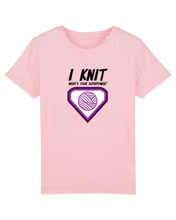 I Knit (what's your superpower) mov Cotton Pink