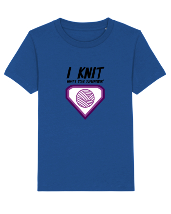 I Knit (what's your superpower) mov Majorelle Blue