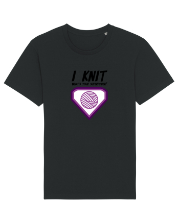 I Knit (what's your superpower) mov Black