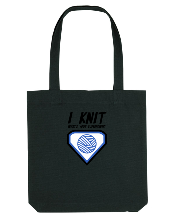 I Knit (what's your superpower) albastru Black