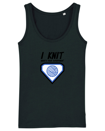 I Knit (what's your superpower) albastru Black