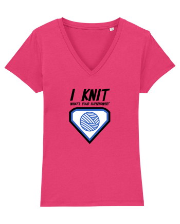 I Knit (what's your superpower) albastru Raspberry