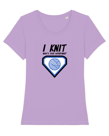 I Knit (what's your superpower) albastru Lavender Dawn