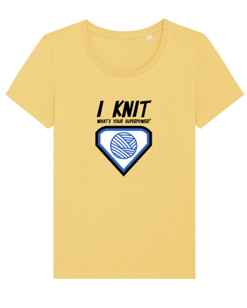 I Knit (what's your superpower) albastru Jojoba