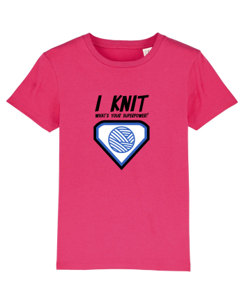 I Knit (what's your superpower) albastru Raspberry