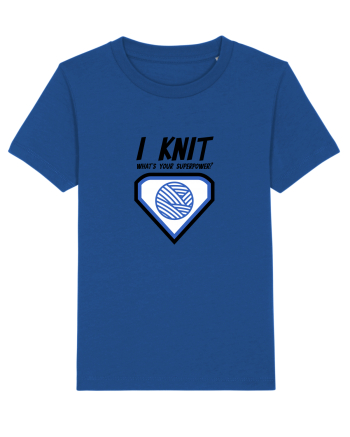I Knit (what's your superpower) albastru Majorelle Blue