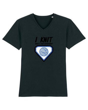 I Knit (what's your superpower) albastru Black