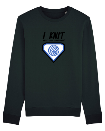 I Knit (what's your superpower) albastru Black