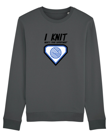 I Knit (what's your superpower) albastru Anthracite