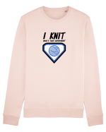 I Knit (what's your superpower) albastru Bluză mânecă lungă Unisex Rise