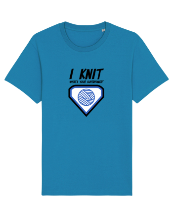 I Knit (what's your superpower) albastru Azur