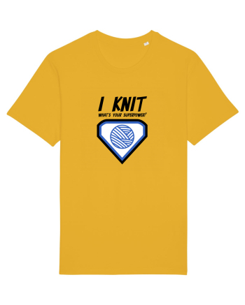 I Knit (what's your superpower) albastru Spectra Yellow