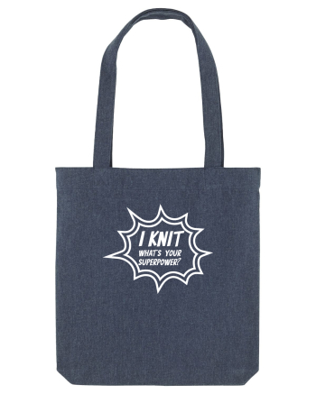 I Knit (what's your superpower) BANG alb Midnight Blue