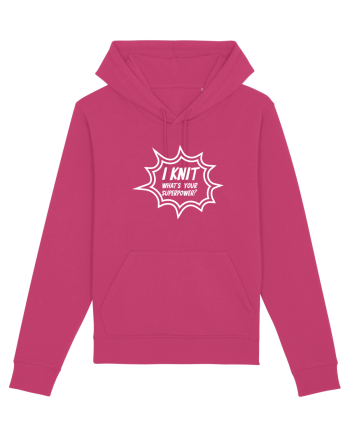 I Knit (what's your superpower) BANG alb Raspberry