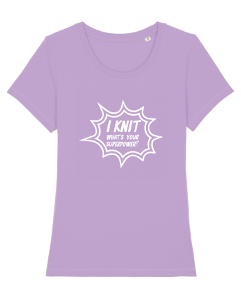 I Knit (what's your superpower) BANG alb Lavender Dawn